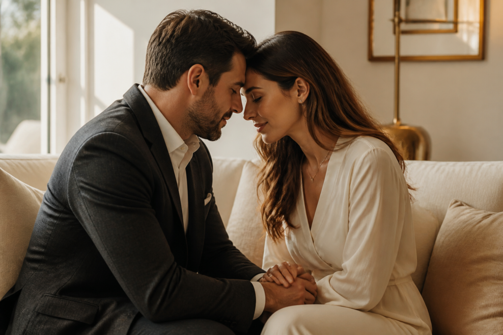 Couple sharing a quiet moment of connection